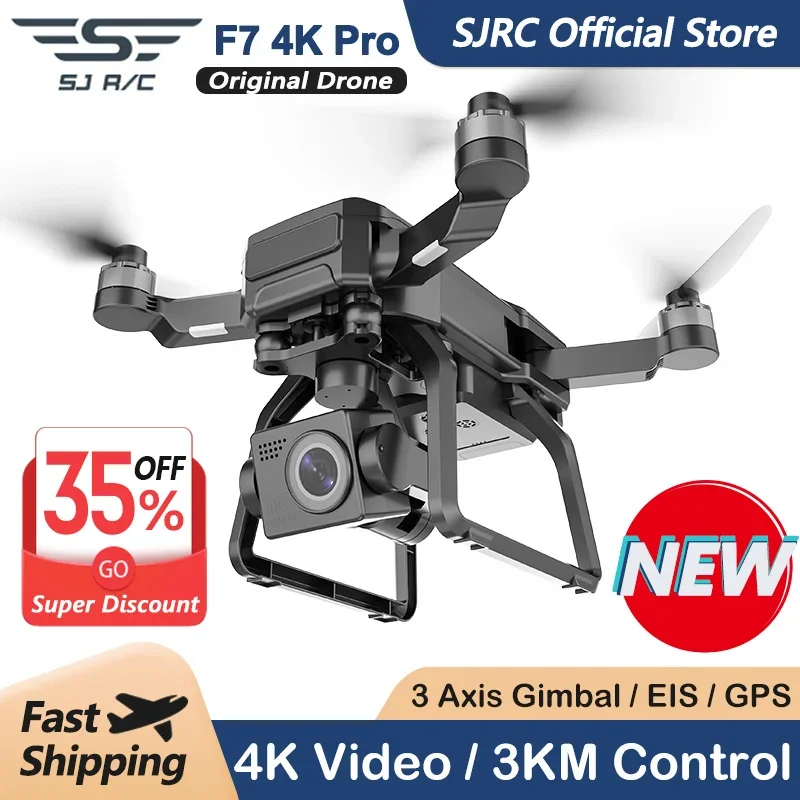SJRC F7 4K PRO Cámara Drone GP - Drone Gimbal reseña y precio